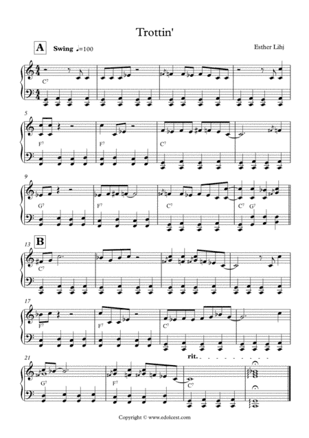 Trottin' C blues Etude