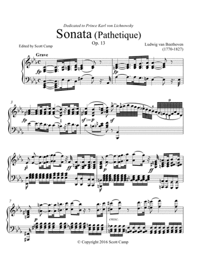 Sonata Pathetique I Grave/Allegro, Op. 13 (arr. Scott Camp)