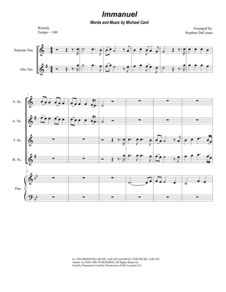 Immanuel (arr. Stephen DeCesare)