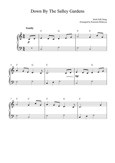 Down By The Salley Gardens (arr. Kaiserin Rebecca)