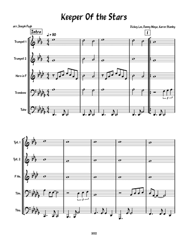The Keeper Of The Stars (arr. Joseph Pugh)