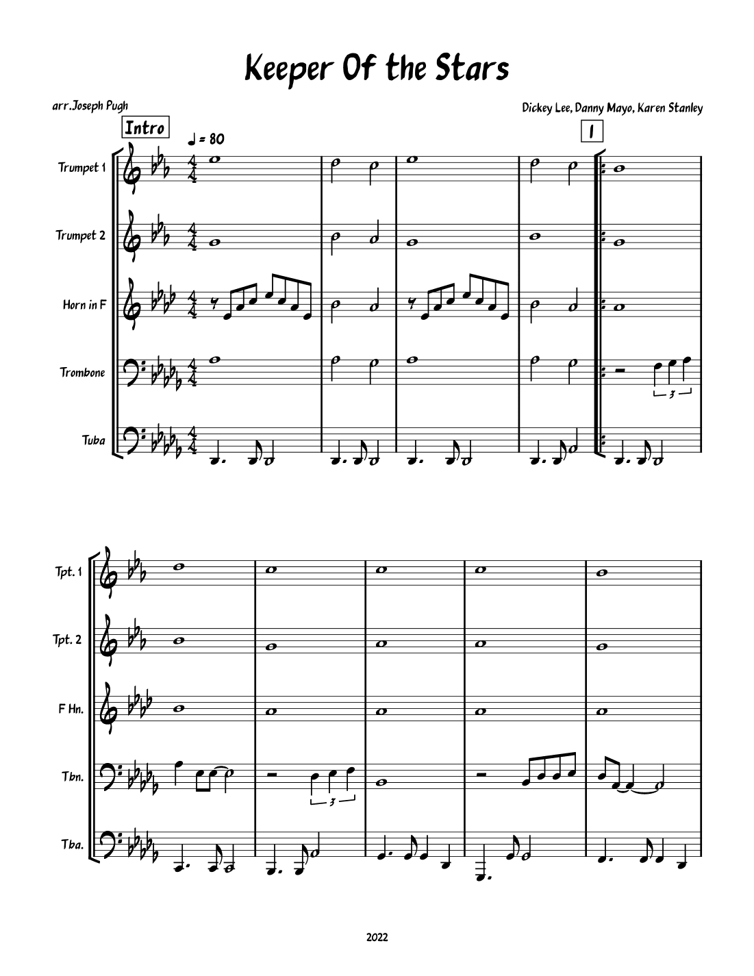 The Keeper Of The Stars (arr. Joseph Pugh)