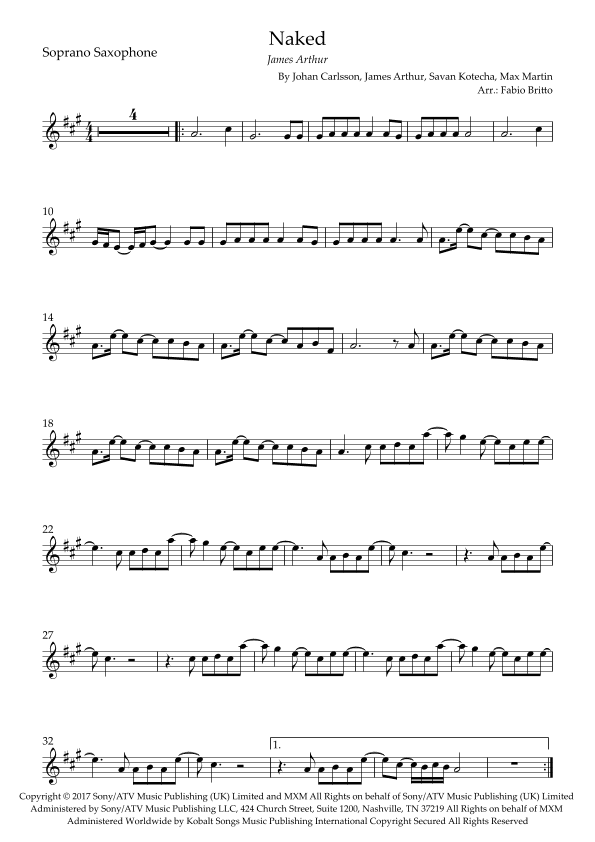 Naked (arr. Fabio Britto)