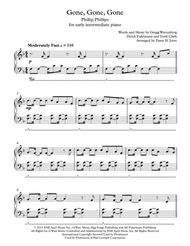 Gone, Gone, Gone (arr. Dana H. Joras)