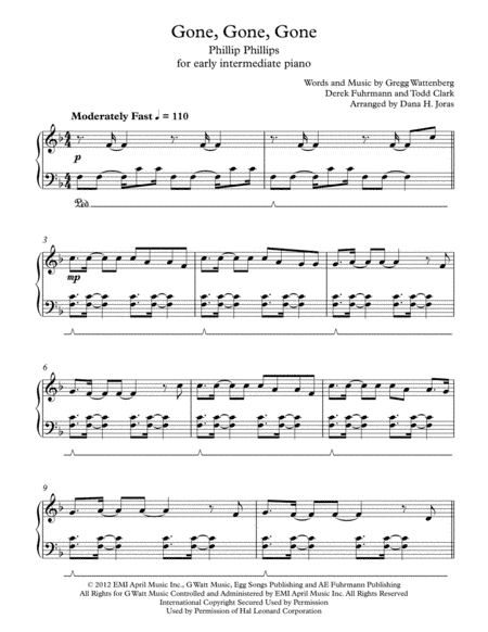 Gone, Gone, Gone (arr. Dana H. Joras)