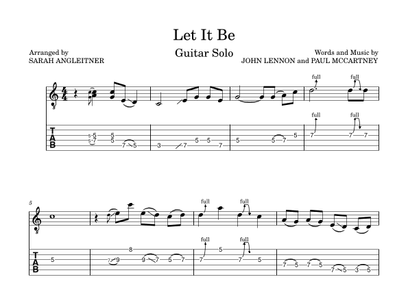 Let It Be (arr. Sarah Angleitner)