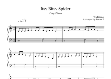Itsy Bitsy Spider (Kids' Piano) (arr. Bruna T.)