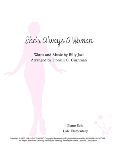 She's Always A Woman (arr. Doniell Cushman)