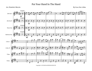 Put Your Hand In The Hand (arr. Dominic Meccia)