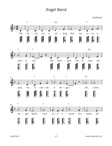 Angel Band (arr. songbooks.info)