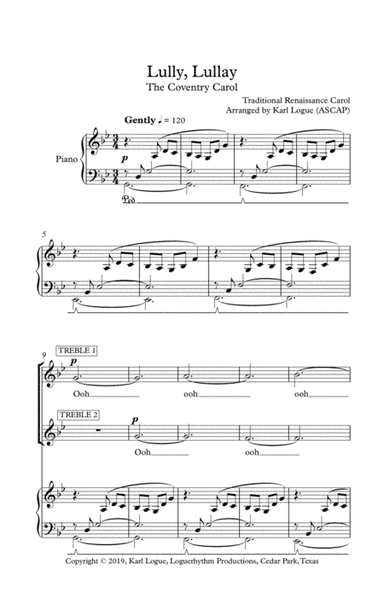 Lully, Lullay - The Coventry Carol (arr. Karl Logue)