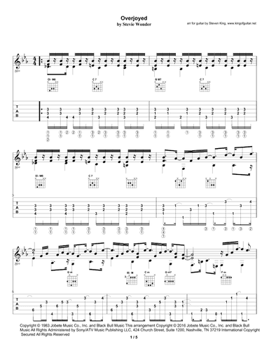 Overjoyed (arr. Steven King)