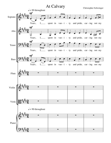 At Calvary - #4 of 5 in my Suite of Hymns (arr. Christopher Schwinger)