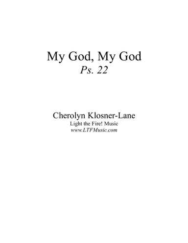 My God, My God (Ps. 22) [Octavo - Complete Package]