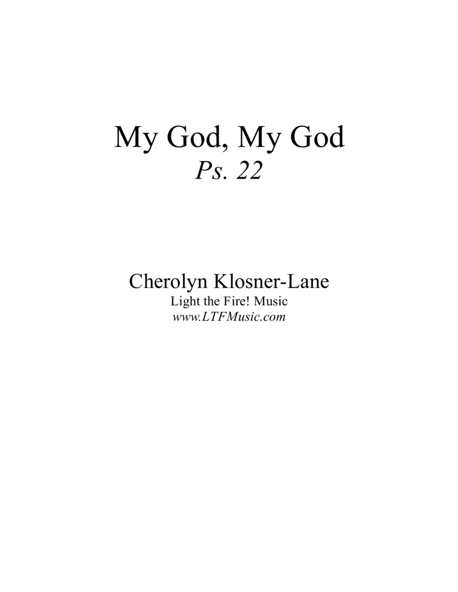 My God, My God (Ps. 22) [Octavo - Complete Package]