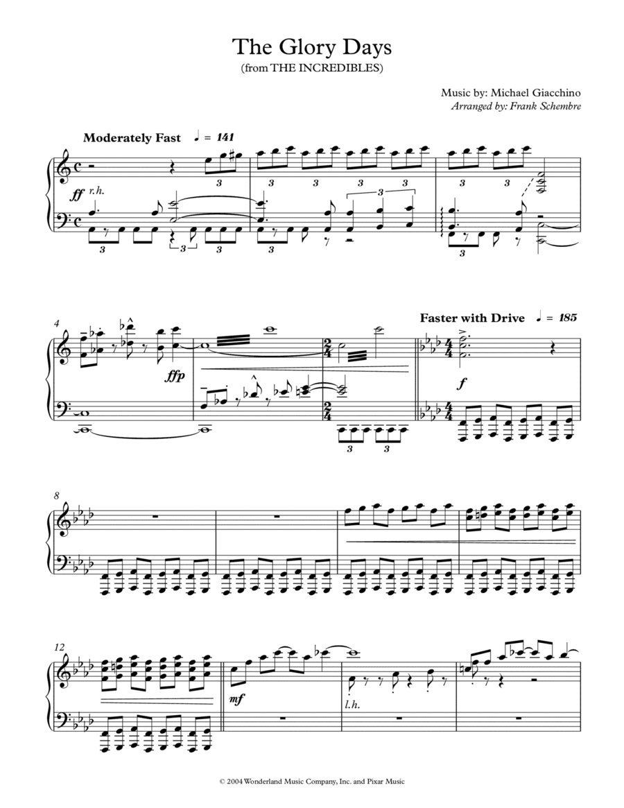 The Glory Days (arr. Frank Schembre)