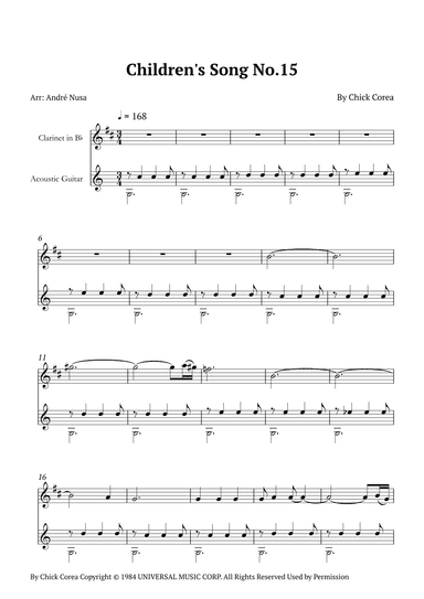 Children's Song No. 15 (arr. André Nusa)