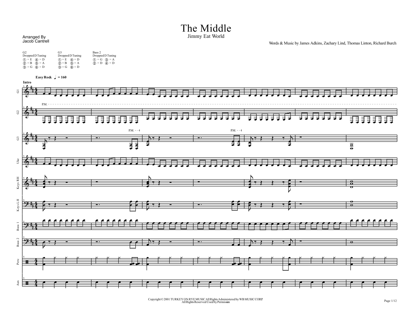 The Middle (arr. Jacob Thomas Cantrell)
