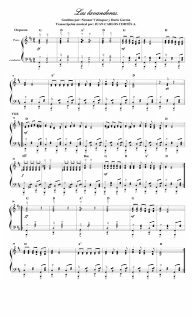 Las lavanderas Guabina por: Nicanor Velásquez Ortiz y Darío Garzón Charry (arr. Juan Carlos Cortés A.)