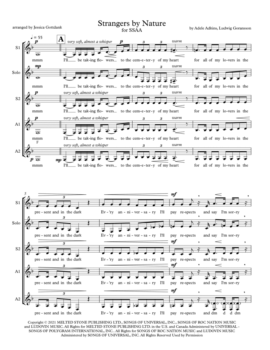 Strangers By Nature (arr. Jessica Gottdank)