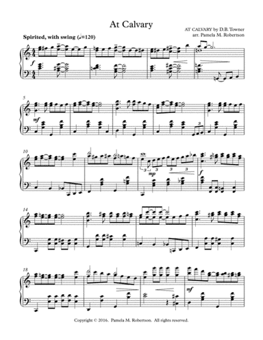 At Calvary - Piano Solo (arr. Pamela M. Robertson)