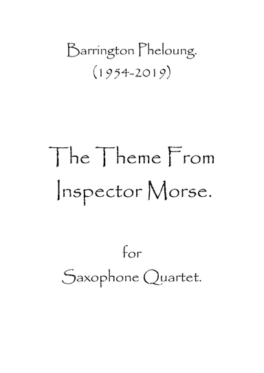Inspector Morse (arr. Spence Bundy)