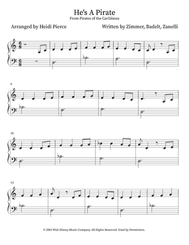 He's A Pirate (arr. Heidi Pierce)