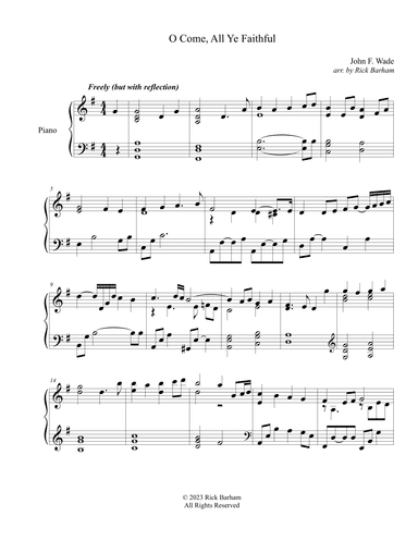 O Come, All Ye Faithful (arr. Rick Barham)