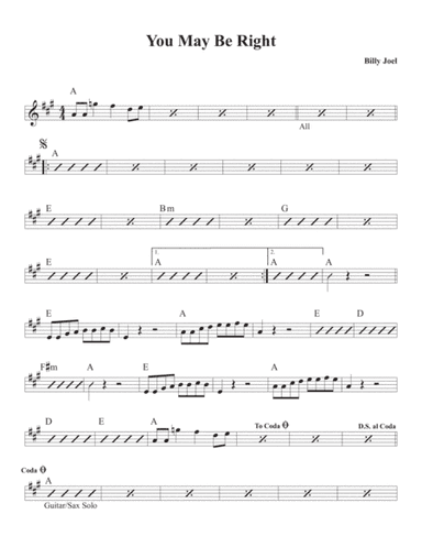 You May Be Right (arr. David M Fagnant)