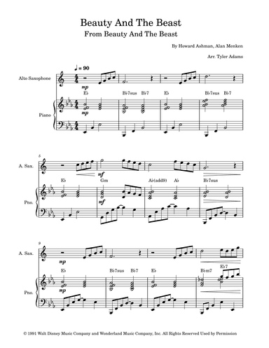 Beauty And The Beast (arr. Tyler Adams)