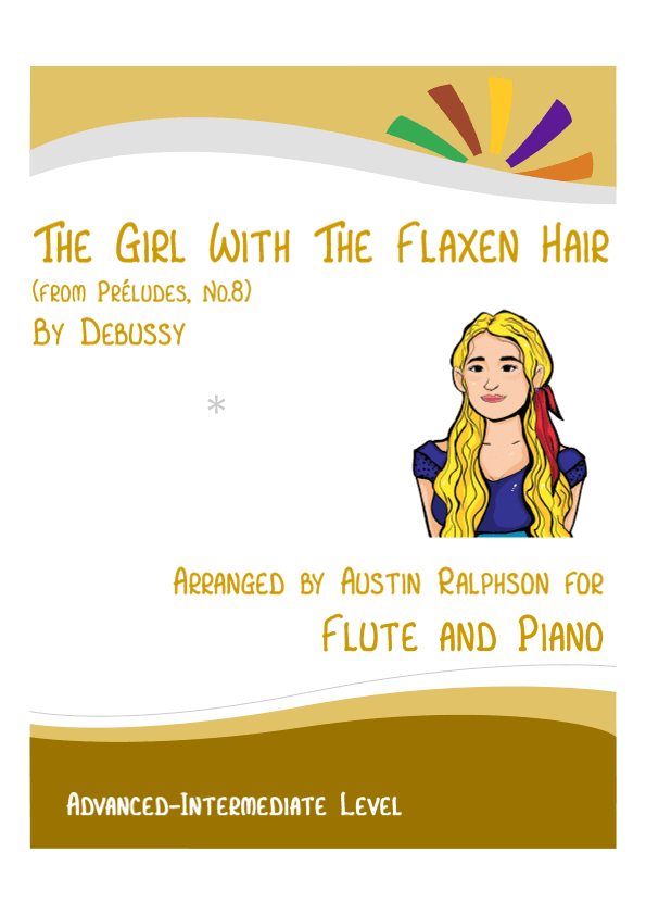 The Girl With The Flaxen Hair (Debussy) - flute and piano with FREE BACKING TRACK (arr. Austin Ralphson)