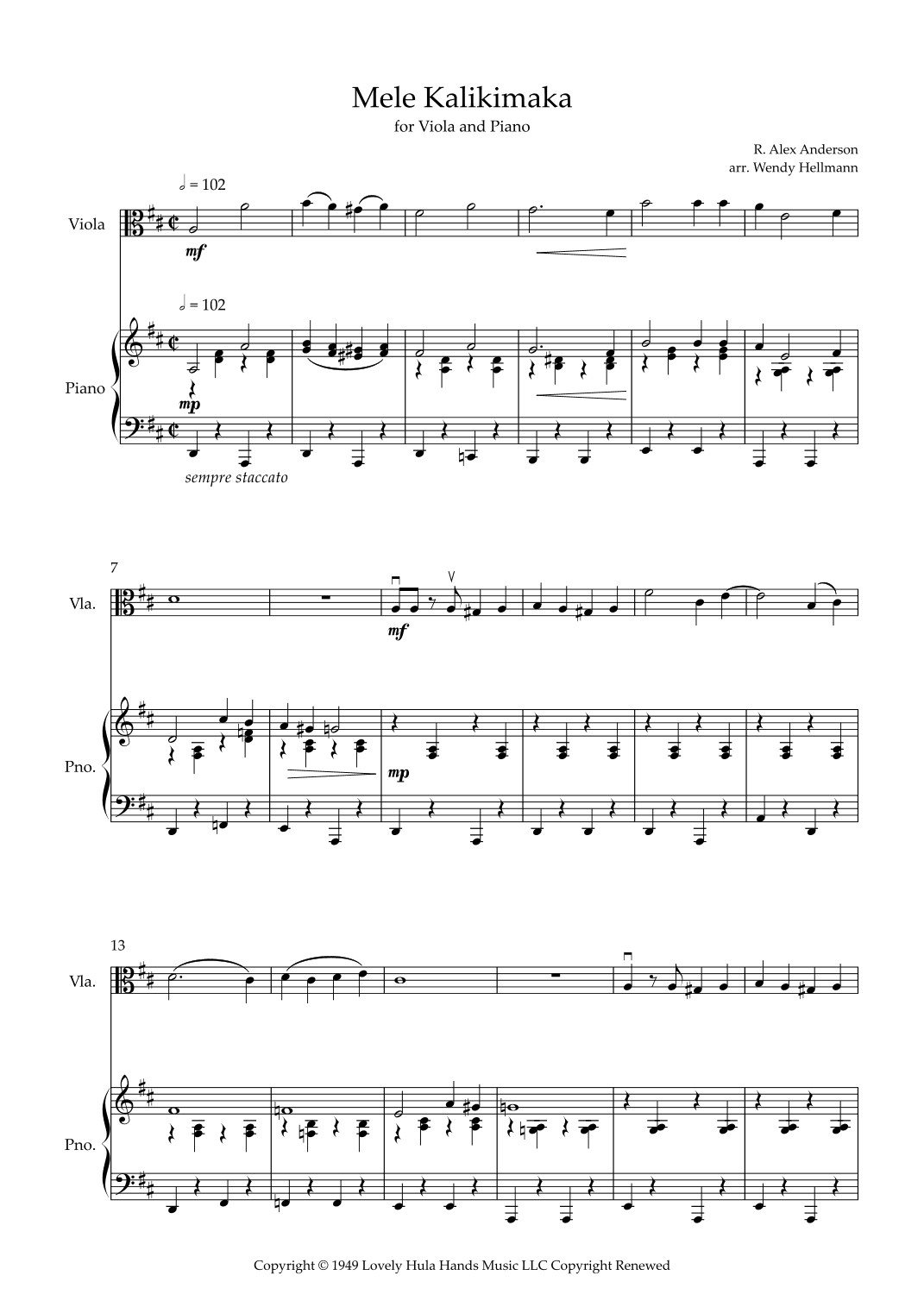 Mele Kalikimaka (arr. Wendy Hellmann)