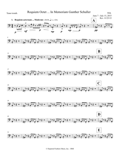 Requiem Octet ... In Memoriam Gunther Schuller (2015) tenor trombone part