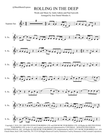 Rolling In The Deep (arr. Jose Daniel Morales A.)