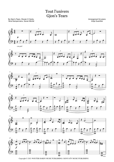 Tout L'univers (arr. Antje Günther)
