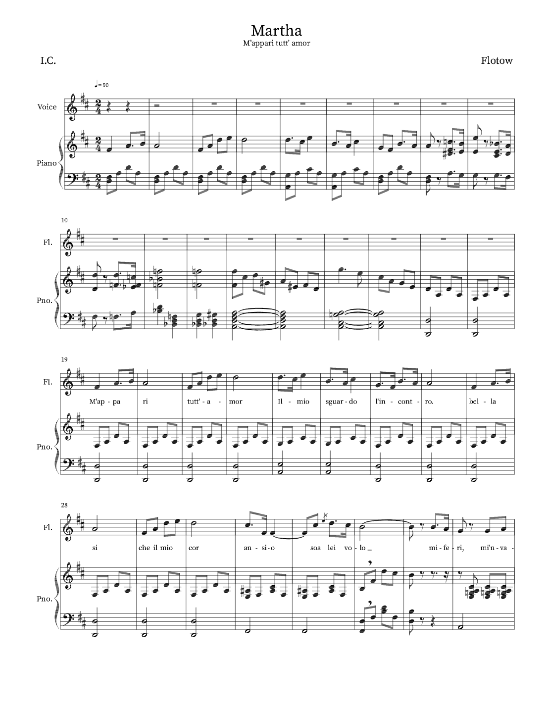 M'appari tutt'amor (Martha) (arr. Imreh C)