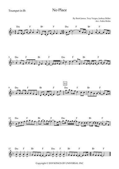 No Place (arr. Fabio Britto)
