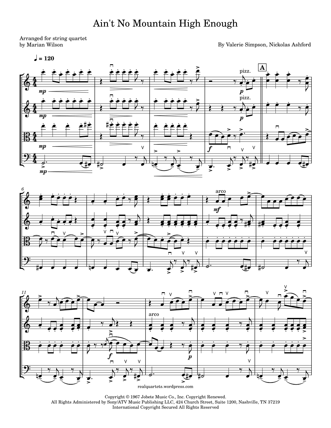 Ain't No Mountain High Enough (arr. Marian Wilson)
