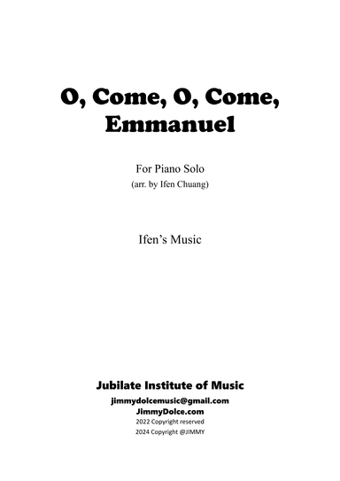 O, Come, O, Come, Emmanuel (arr. Christine Ifen Chuang)