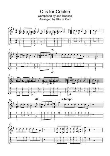 "c" Is For Cookie (arr. Carl Thomas)
