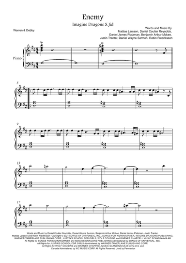 Enemy (arr. Warren & Debby)