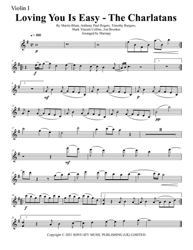 Loving You Is Easy (arr. Marmpy)