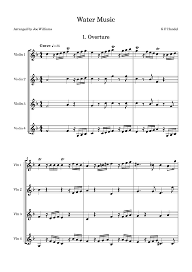 Water Music (arr. Joe Williams)