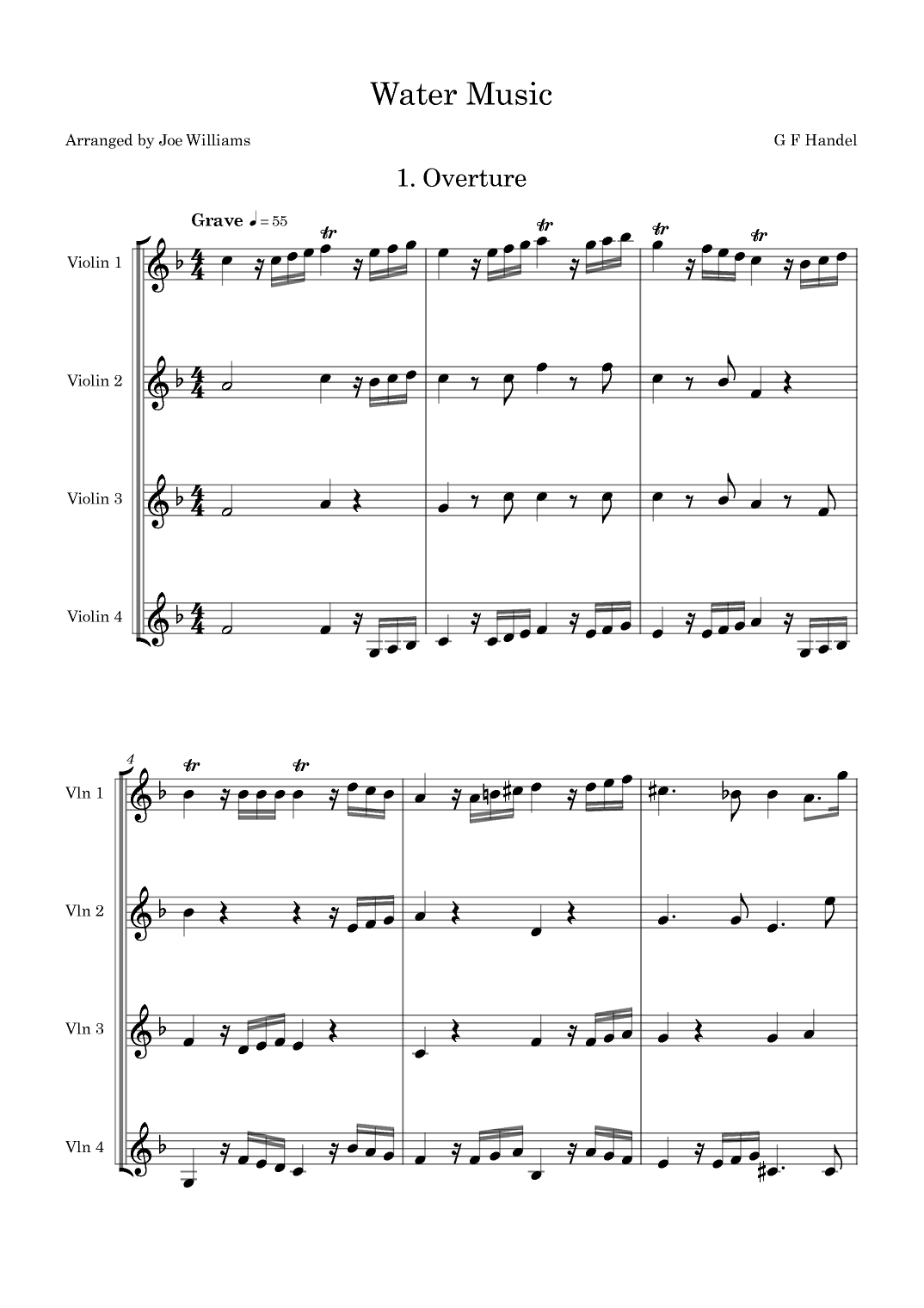 Water Music (arr. Joe Williams)