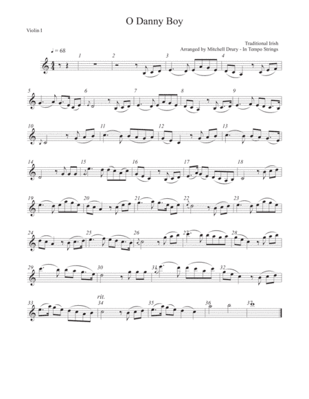 Danny Boy - String Quartet / Trio (arr. Mitchell Drury)