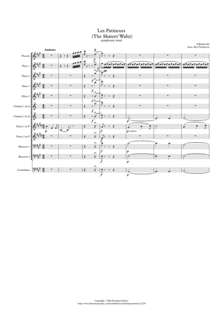 Waldteufel: Les Patineurs (The Skaters' Waltz)(original key) - symphonic wind (arr. Ray Thompson)