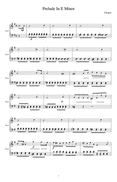 Air In G Major-Handel        Prelude In E Minor-Chopin        Minuet-Beethoven (arr. Shirley Rhoades Shannon)