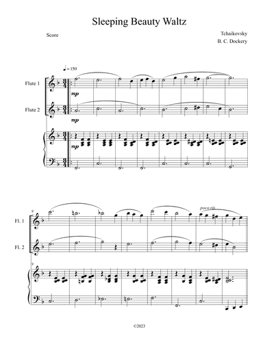 Sleeping Beauty Waltz (Flute Duet with Piano Accompaniment) (arr. B. C. Dockery)