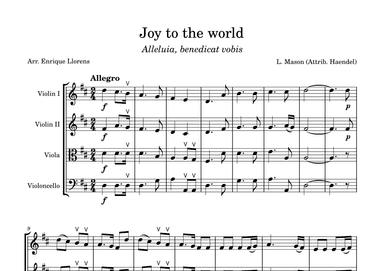 Joy to the world (Allelluia, benedicat vobis) (arr. Enrique Llorens)