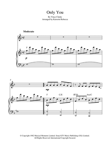 Only You (arr. Kaiserin Rebecca)